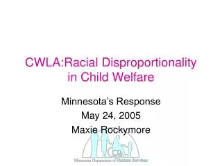 cwla racial disproportionality in child welfare