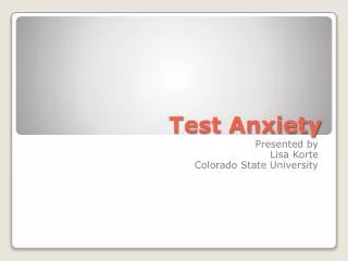 Test Anxiety