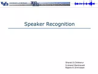 Speaker Recognition