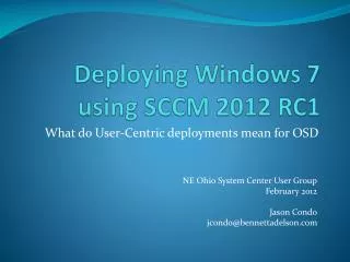 deploying windows 7 using sccm 2012 rc1