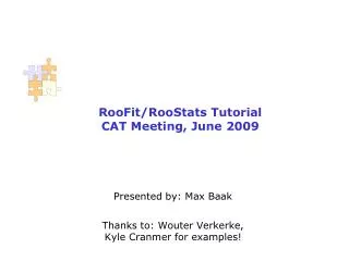 roofit roostats tutorial cat meeting june 2009
