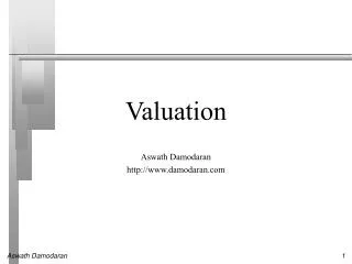 Valuation