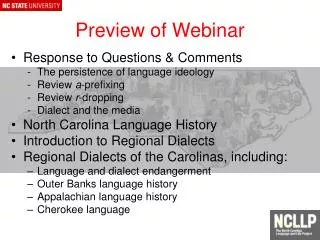 Preview of Webinar
